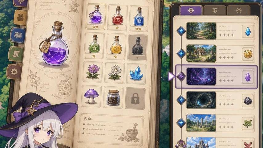 魔女秘药 手绘2D 画面 5